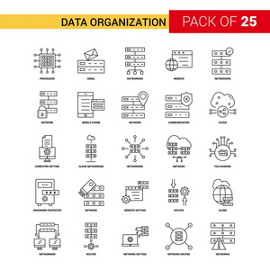 数据组织黑线图标25业务大纲图标