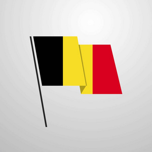 比利时国旗图标矢量插图