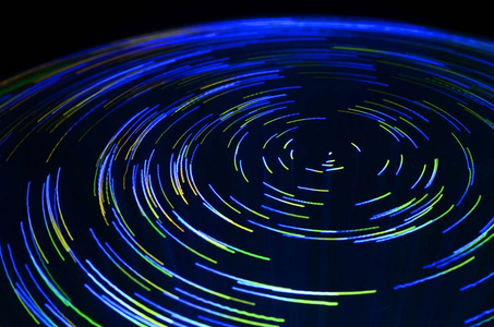 彩色光纤产生的涡流效应照片