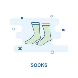 袜子图标。单色风格设计从服装图标收集。ui 和 ux 像素完美袜子图标。适用于网页设计应用程序软件打印使用