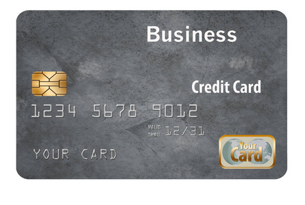 这是一个通用的模拟商业信用卡隔离在白色背景。
