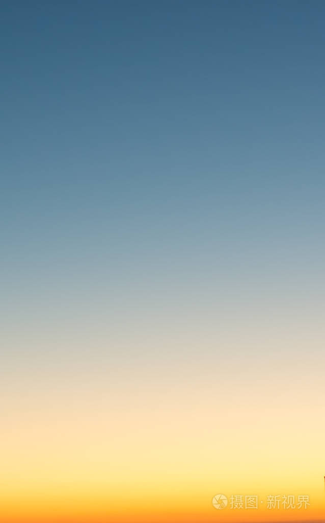 暑假概念抽象模糊日落渐变天底蓝橙