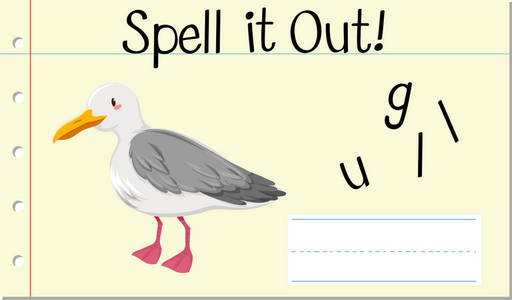 英文单词学校拼写英文单词海鸥插图照片