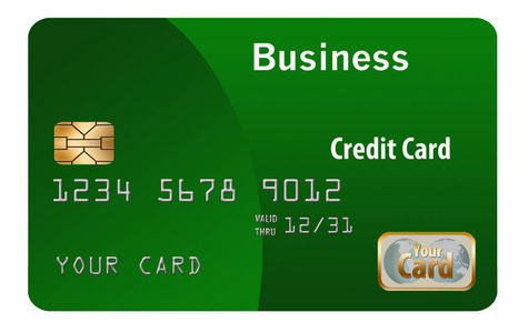这是一个通用的模拟商业信用卡隔离在白色背景。