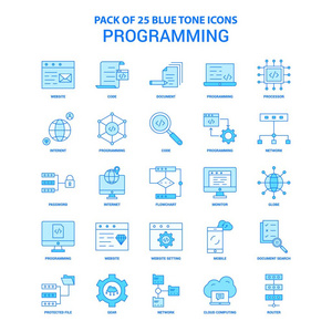 编程蓝调图标包25图标