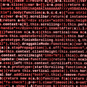 科数字在笔记本电脑上编写编程代码. 计算机屏幕上的数字二进制数据.