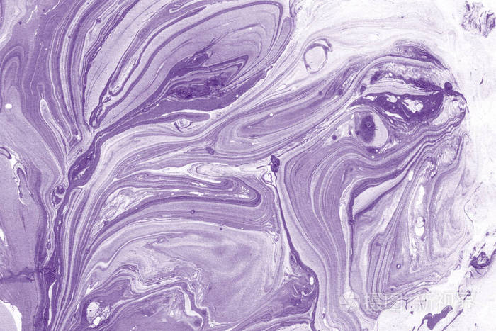 紫色大理石背景与油漆飞溅纹理