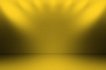 黄色产品展示聚光灯背景。 版面编排