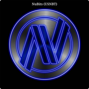 金属 Nubits Usnbt 硬币有蓝色霓虹辉光