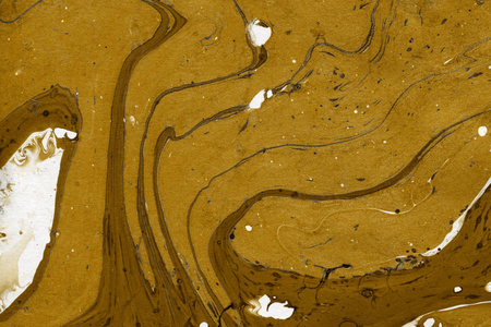 金色大理石背景与油漆飞溅纹理