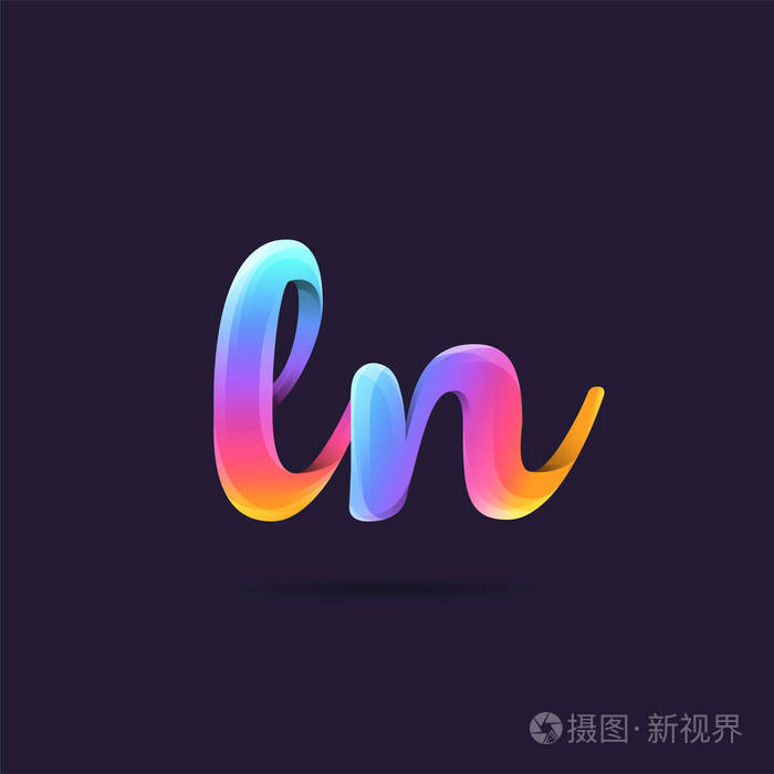 标识联合ln名片模板矢量