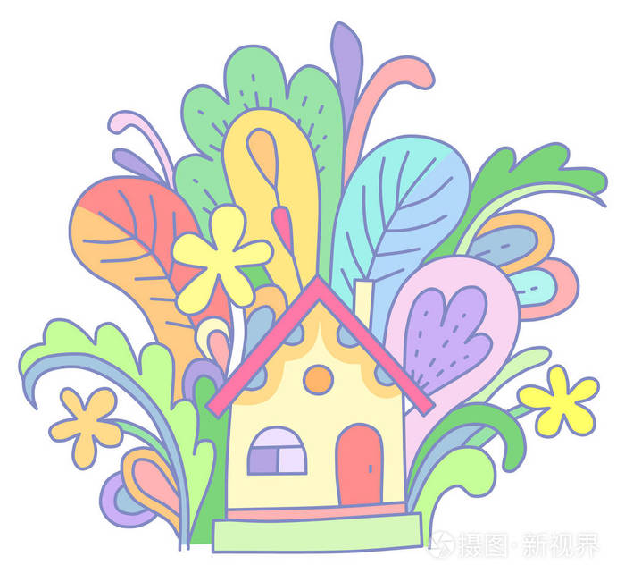 插图卡通风格孤立在白色背景上