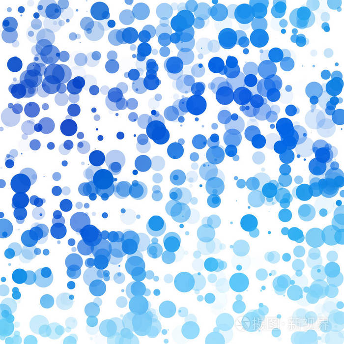 气泡圆点独特的蓝色明亮矢量背景