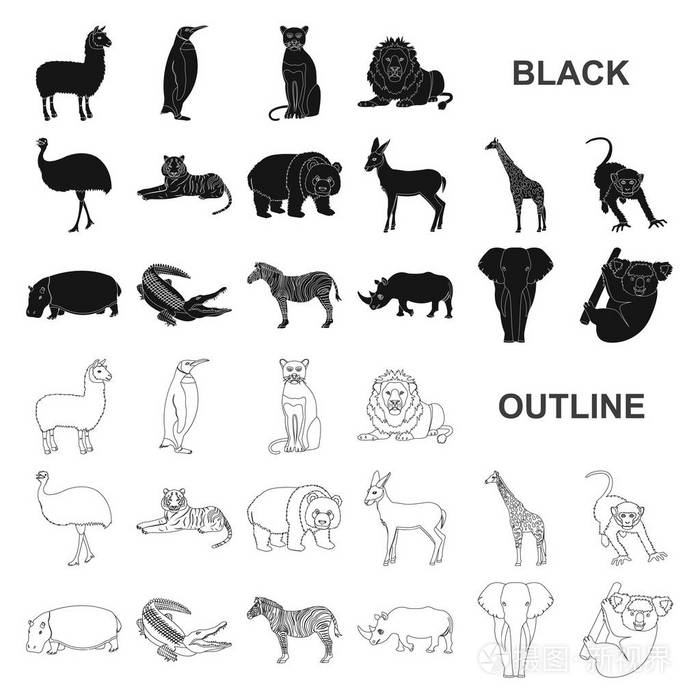 动物符号图案可复制图片