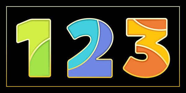 赚钱励志字图时尚横幅与123字.