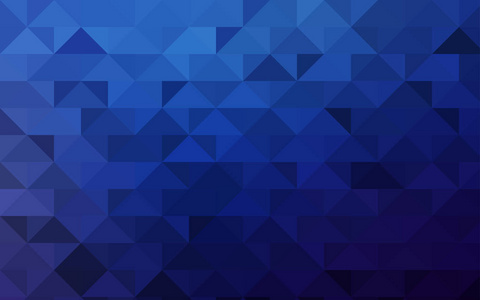 深蓝色矢量抽象马赛克背景。 具有梯度的三角形几何样本。 为您的业务全新设计。