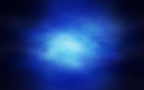 北斗七星装饰深蓝色矢量模板与空间恒星.