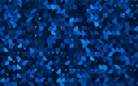 深蓝色矢量现代几何圆抽象背景。 虚线纹理模板。 具有梯度的半色调风格的几何图案。
