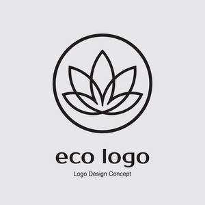 抽象花卉标志设计.创意莲花符号照片