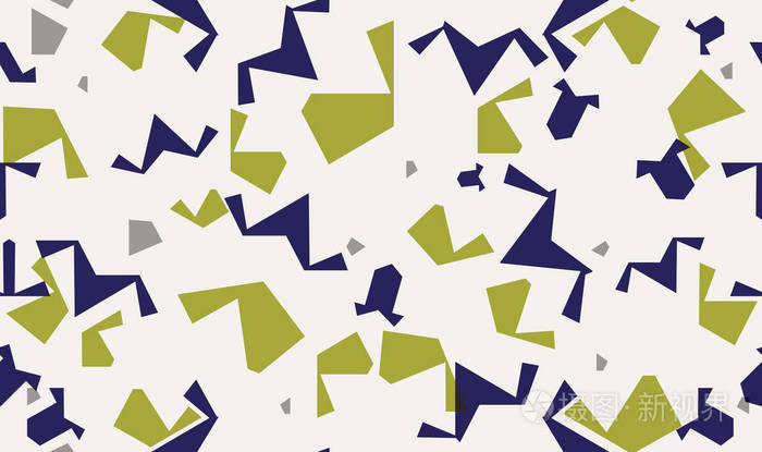 随机几何形状重复背景的抽象无缝图案设计