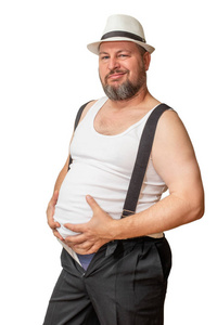 粗笨s big belly, as if to say it照片