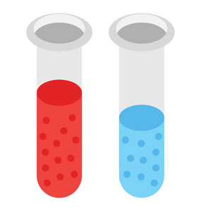 试管等距图标设计实验室研究概念