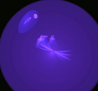 紫色分形圆球。 幻想分形纹理。 数字艺术。 三维渲染。 计算机生成的图像