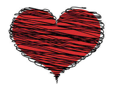 红色线条婚礼图片-红色线条婚礼素材-红色线条婚礼插画-摄图新视界