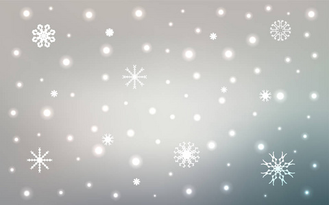 浅灰色矢量图案与圣诞雪花。 现代几何抽象插图与冰晶。 该模式可用于新年传单。