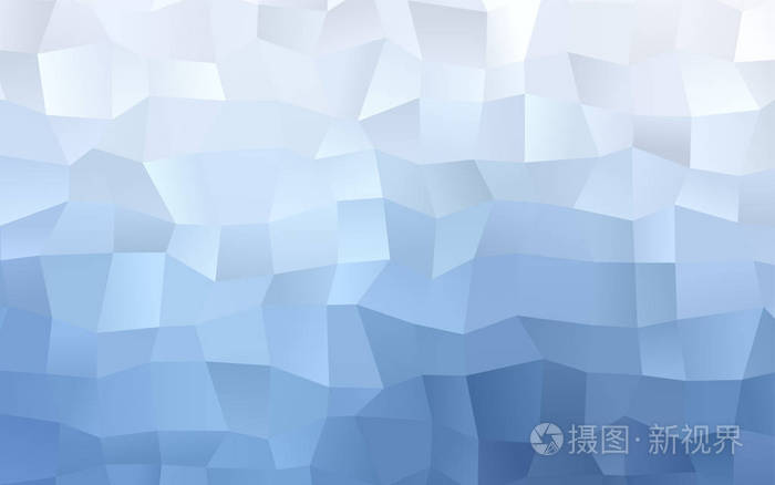 由矩形组成的淡蓝色矢量多边形插图为您的业务矩形设计具有渐变的折纸