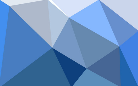 浅蓝色矢量多边形图，由三角形组成。 三角设计为您的业务。 渐变折纸风格的创意几何背景