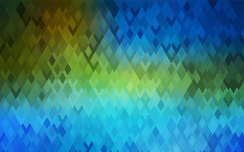 浅蓝色绿色矢量多边形插图由矩形组成。 为您的业务设计矩形。 创造性的几何背景折纸风格与梯度。