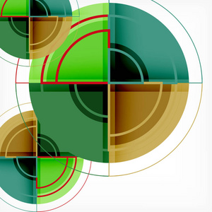 具有3d 效果的创造性圆圈几何抽象背景