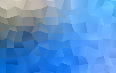 浅蓝矢量多边形图，由矩形组成。矩形模式为您的业务设计。几何背景的折纸风格与梯度。