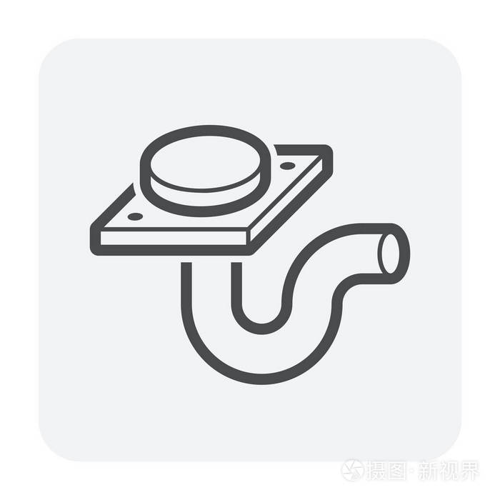 排水系统的地漏图标