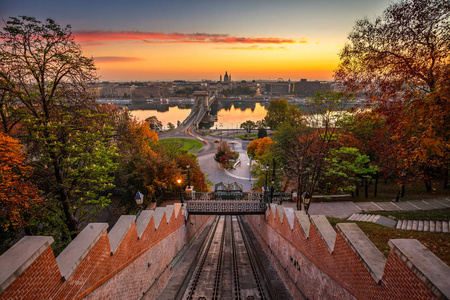 s Basilica at sunrise with autumn foliage