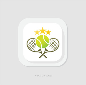 冠军网球标志运动图标插图图片