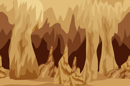城市地面背景图地下洞穴景观.背景卡通或冒险幻想游戏资产的水平设计.