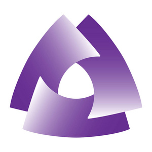三角形多媒体标志型。 三角科技公司标志设计为互联网公司矢量插图。