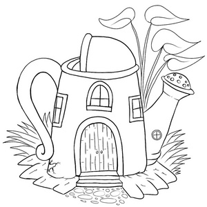 蘑菇屋图图片-蘑菇屋图素材-蘑菇屋图插画-摄图新视界