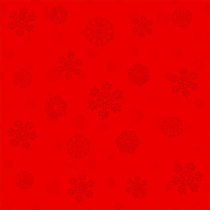 圣诞节的无缝图案。 各种红色背景上的小雪花。 矢量图形插图。