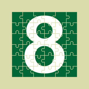 彩色的集合拼图部分图片