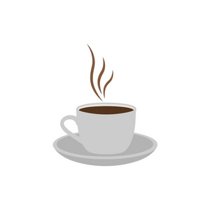 热咖啡标志图标设计模板