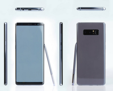 现代智能手机侧面视图照片