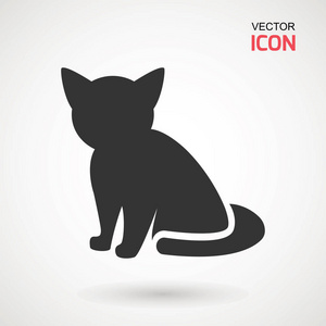 坐在猫图标图片