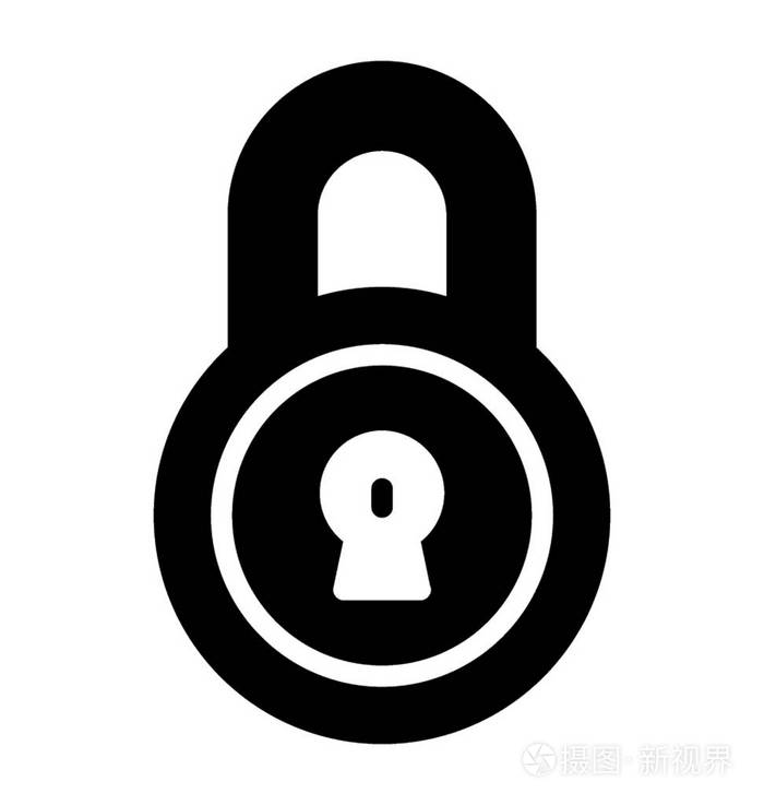 安全概念锁标志图标