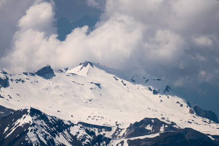 从欧洲狮身人面像天文台3454米瑞士山顶俯瞰荣格弗劳山和伯尼斯阿尔卑斯山四千米山峰的壮观景色