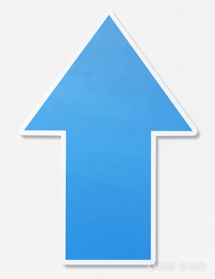 蓝色箭头指向向上图标
