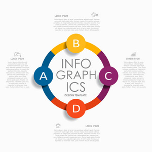 信息图表设计模板与地方为您的数据。矢量图
