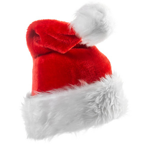 圣诞老人白色背景的红帽子